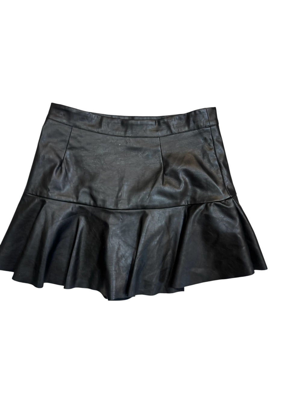 DO+BE Black Faux Leather Ruffle Skort Women’s Size Small Y2K Mini - Picture 7 of 9
